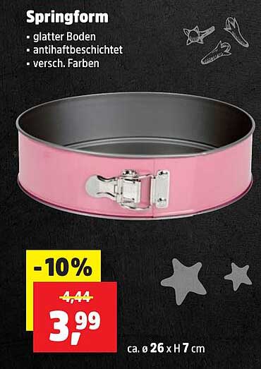Springform mit glattem Boden – Jetzt zum Aktionspreis!