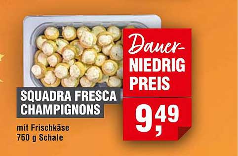 SQUADRA FRESCA CHAMPIGNONS mit Frischkäse 750 g Schale
