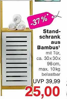 Standschrank aus Bambus mit Tür - jetzt 37 % sparen!