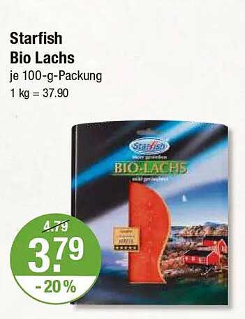 Starfish Bio Lachs je 100-g-Packung