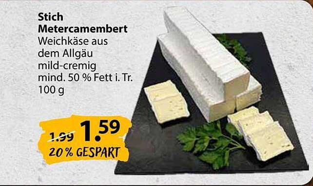 Stich Metacambert Weichkäse aus dem Allgäu 100 g