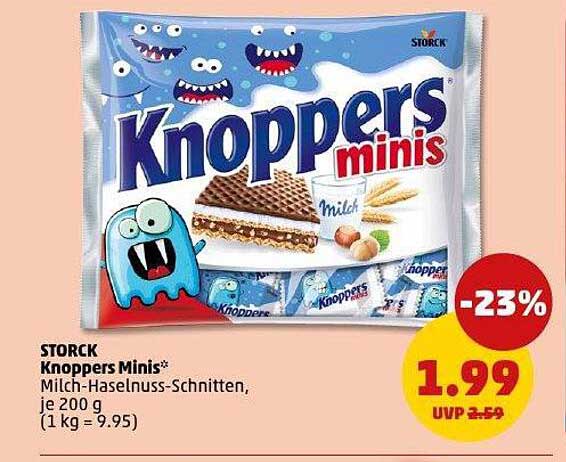 STORCK Knoppers Minis Milch-Haselnuss-Schnitten, je 200 g