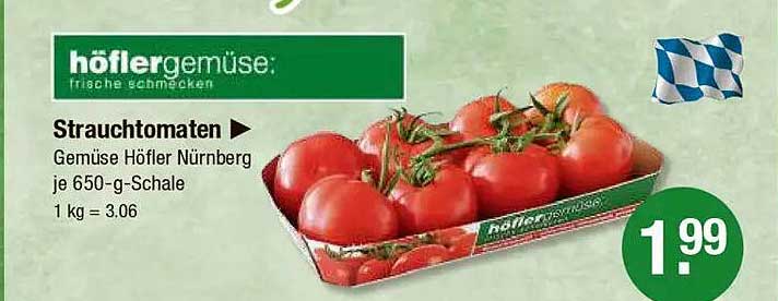 Strauchtomaten Höfler Nürnberg je 650-g-Schale