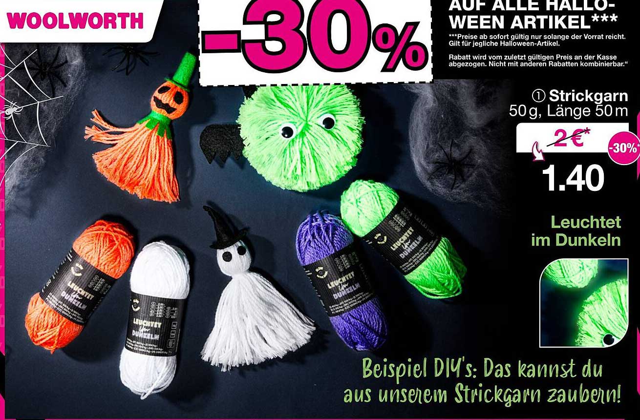 Strickgarn Halloween, 30% reduziert