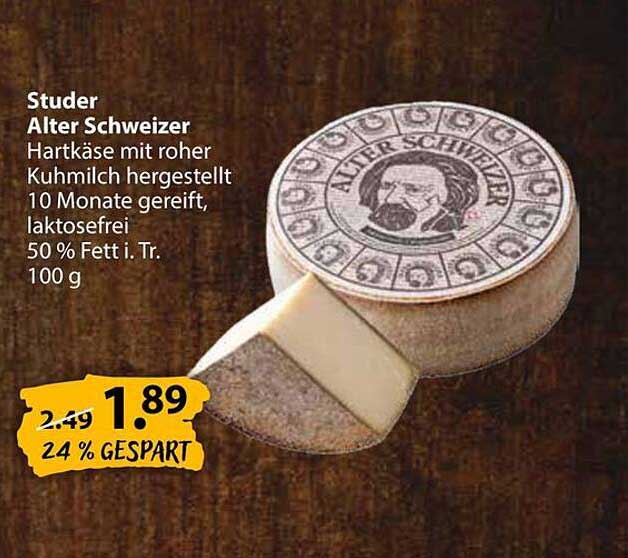 Studer Alter Schweizer Hartkäse, 100 g