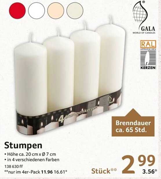 Stumpenkerzen 4er-Pack - Vielseitige Eleganz für Ihr Zuhause