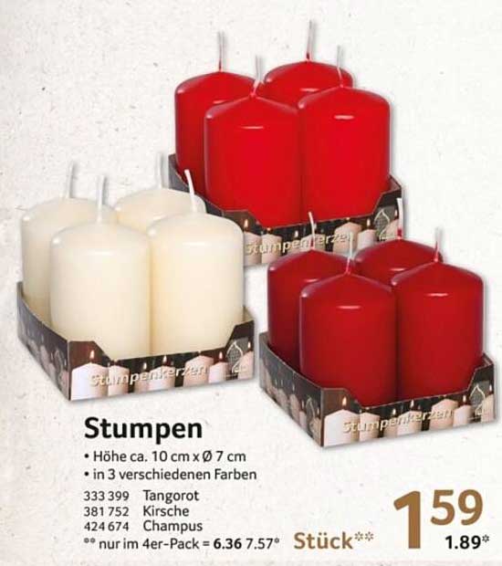 Stumpenkerzen im 4er-Pack – ideal für jede Gelegenheit