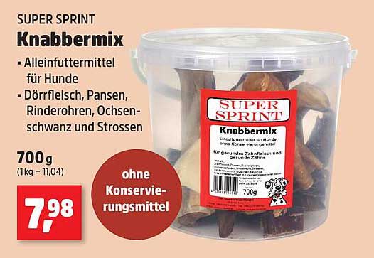 SUPER SPRINT Knabbermix für Hunde 700 g