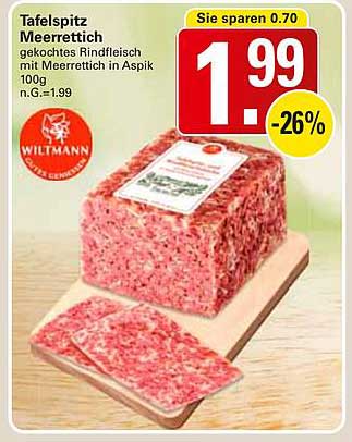 Tafeltspitz Meerrettich - gekochtes Rindfleisch mit Meerrettich in Aspik