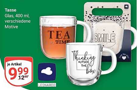 Tasse Glas, 400 ml, verschiedene Motive