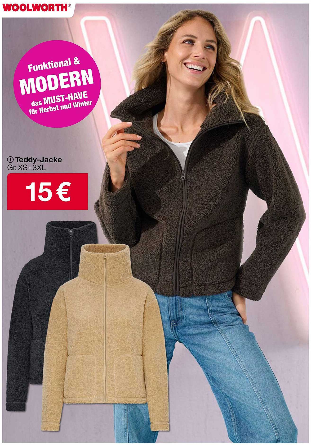 Teddy-Jacke Gr. XS-3XL für 15 €