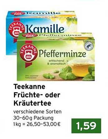 Teekanne Früchte- oder Kräutertee 30-60 g