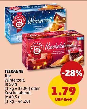 TEEKANNE Tee Winterzeit & Kuschelabend, je 50 g