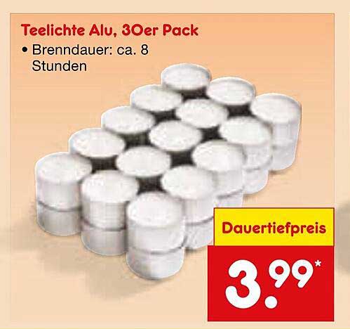 Teelichte Alu, 3er Pack