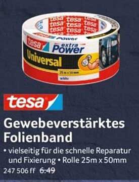 tesa Gewebeverstärktes Folienband 25m x 50mm
