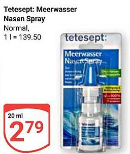 Tetesept Meerwasser Nasen Spray 20 ml