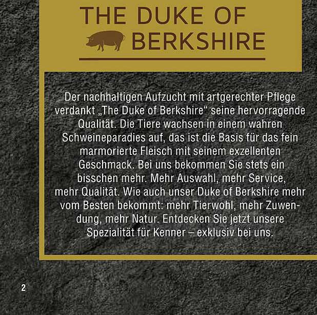 The Duke of Berkshire – Marmoriertes Fleisch