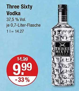 Three Sixty Vodka 0,7 Liter