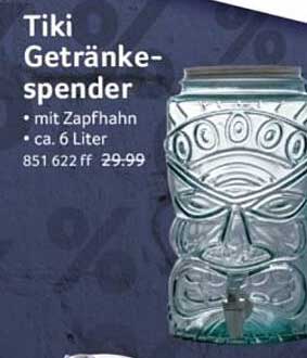 Tiki Getränkespeicher mit Zapfhahn, 6 Liter