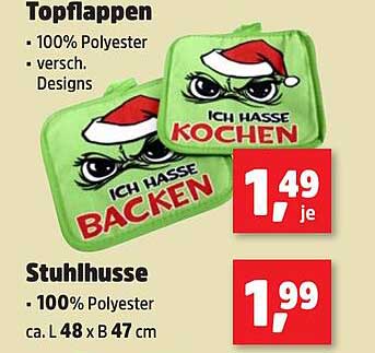 Topflappen und Stuhlhusse – Die perfekten Küchenhelfer für die Weihnachtszeit