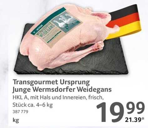 Transgourmet Ursprung Junge Wermsdorfer Weidegans