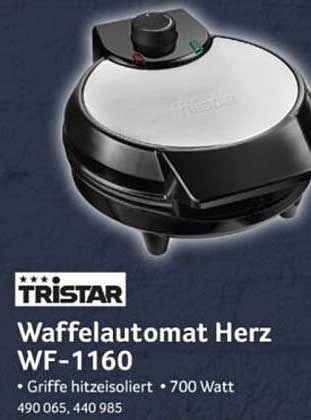 Tristar Waffelautomat Herz WF-1160