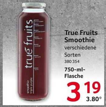 True Fruits Smoothie verschiedene Sorten 750-ml-Flasche