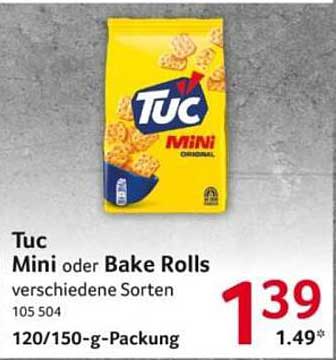 Tuc Mini oder Bake Rolls - verschiedene Sorten