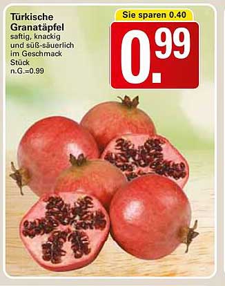 Türkische Granatäpfel - Saftig, knackig und süß-säuerlich im Geschmack