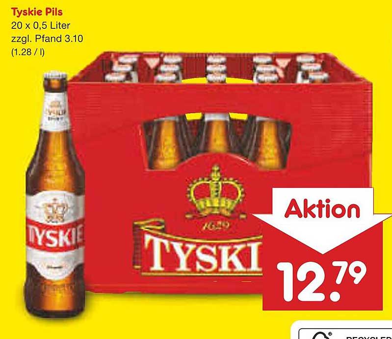 Tyskie Pils 20 x 0,5 Liter zzgl. Pfand 3,10
