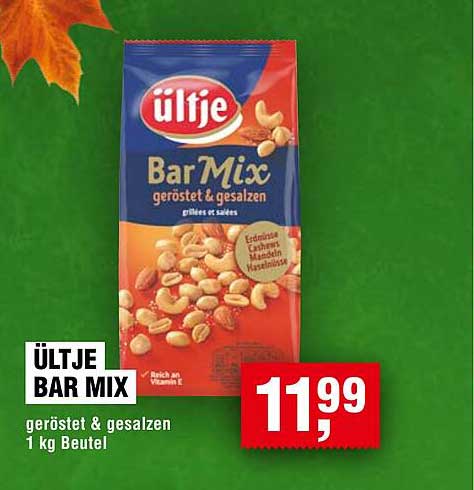 ÜLTJE Bar Mix geröstet & gesalzen 1 kg Beutel