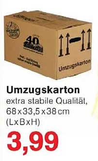 Umzugskarton - extra stabile Qualität
