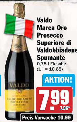Valdo Marca Oro Prosecco Superiore di Valdobbiadene Spumante 0,75 l Flasche
