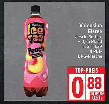 Valensina Eistee Peach 1,1L PET