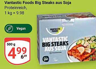 Vantastic Foods Big Steaks aus Soja
