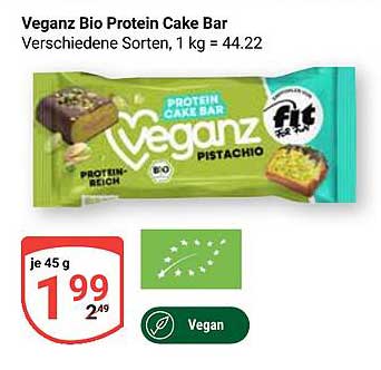 Veganz Bio Protein Cake Bar Verschiedene Sorten