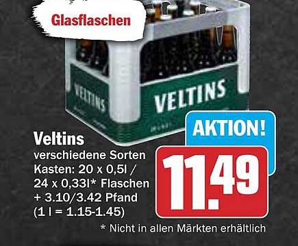 Veltins Bierkasten – Verschiedene Sorten