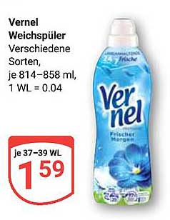 Vernel Weichspüler - Verschiedene Sorten, je 814–858 ml