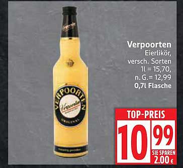 Verpoorten Eierlikör, verschiedene Sorten, 0,7 l Flasche