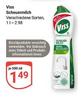 Viss Scheuermilch verschiedene Sorten, 500 ml für nur 1,49