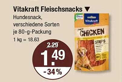 Vitakraft Fleischsnacks - Hundesnack in verschiedenen Sorten