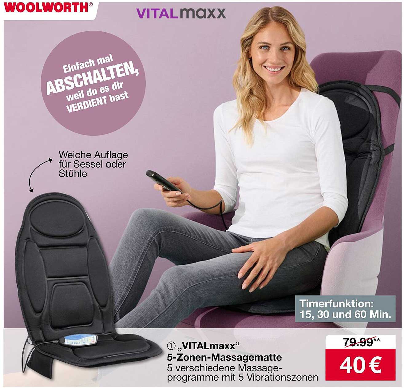 „VITALmaxx“ 5-Zonen-Massagematte