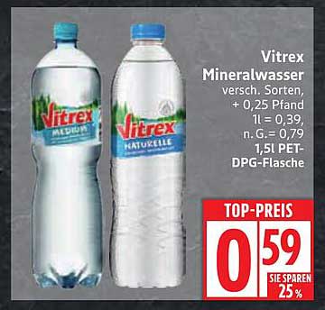 Vitrex Mineralwasser - Erfrischung in bester Qualität