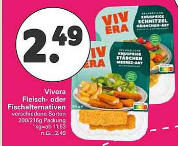 Vivera Fleisch- oder Fischalternativen verschiedene Sorten