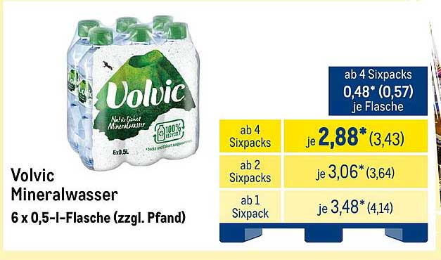 Volvic Mineralwasser 6 x 0,5 l-Flasche (zzgl. Pfand)