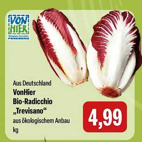 VonHier Bio-Radicchio „Trevisano“ aus ökologischem Anbau