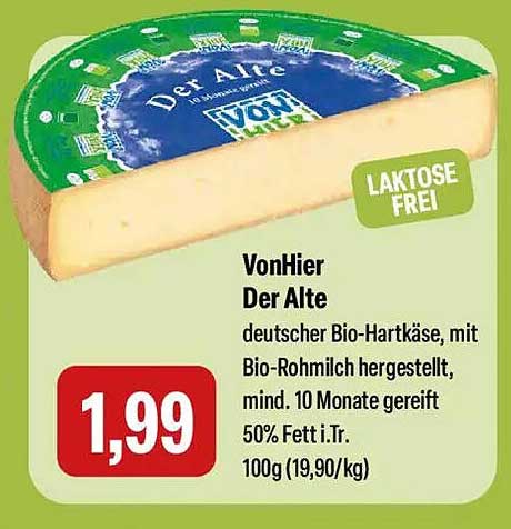 VonHier Der Alte - Deutscher Bio-Hartkäse