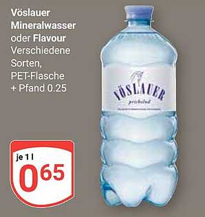 Vöslauer Mineralwasser oder Flavour verschiedene Sorten, PET-Flasche + Pfand 0.25