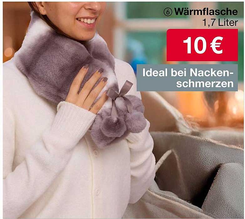 Wärmflasche 1,7 Liter für 10 €