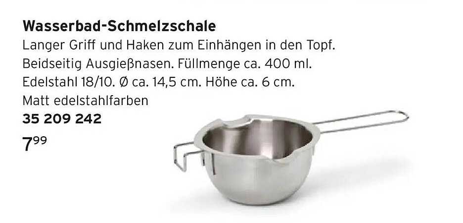 Wasserbad-Schmelzschale